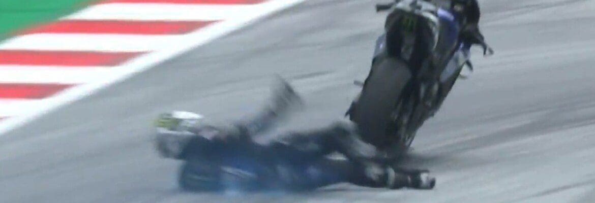 Viñales se joga de moto a 215 km/h e relata susto: “fiquei sem freio”