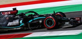 Alta temperatura do freio preocupou Hamilton na relargada 
