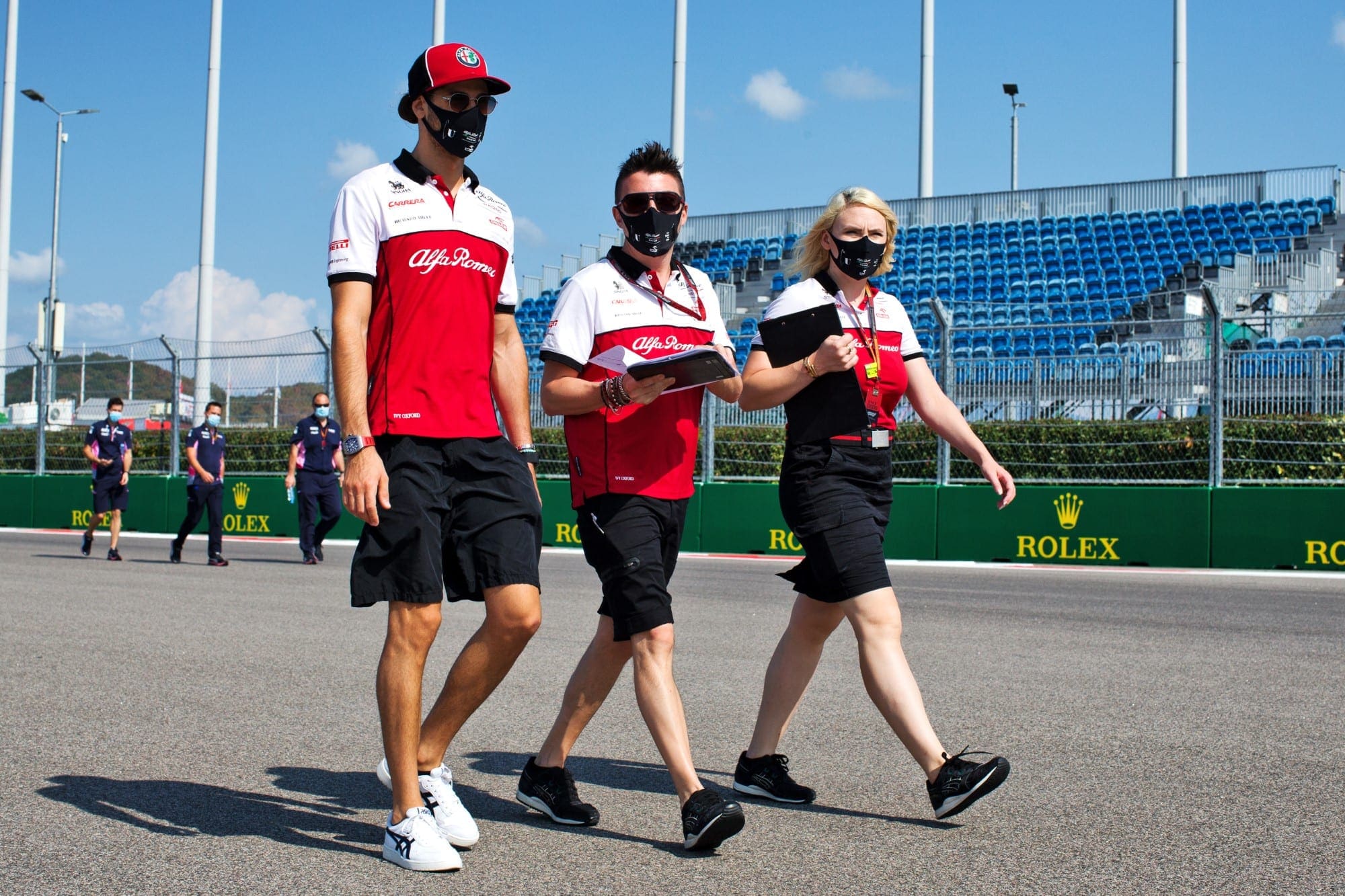 Galeria: confira as imagens desta quinta-feira da F1 na Rússia Antonio Giovinazzi (Alfa Romeo) GP da Rússia F1 2020