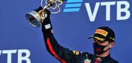 Verstappen está orgulhoso com a Red Bull após P2 no GP da Rússia
