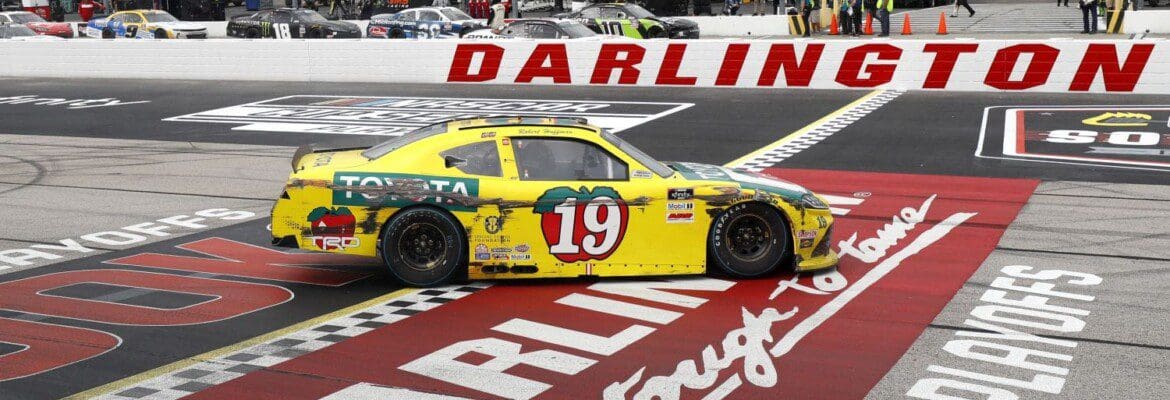 Líderes se enroscam e Brandon Jones vence na Nascar Xfinity Series em Darlington