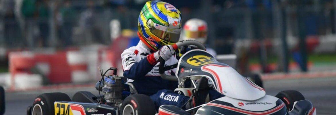 Após pole no Italiano de Kart, Miguel Costa valoriza aprendizado na chuva em Adria