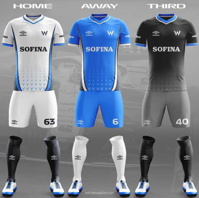 Equipes de F1 ganham uniformes de futebol nas redes sociais