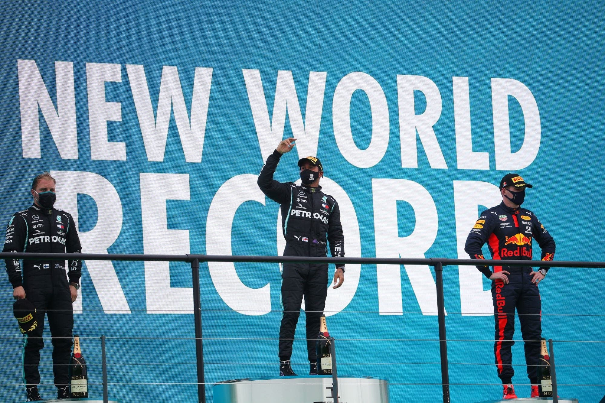 Galeria: confira as imagens do GP de Portugal de F1 Pódio GP de Portugal F1 2020