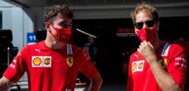 Leclerc apoia Vettel: “É um ano difícil para ele na Ferrari”