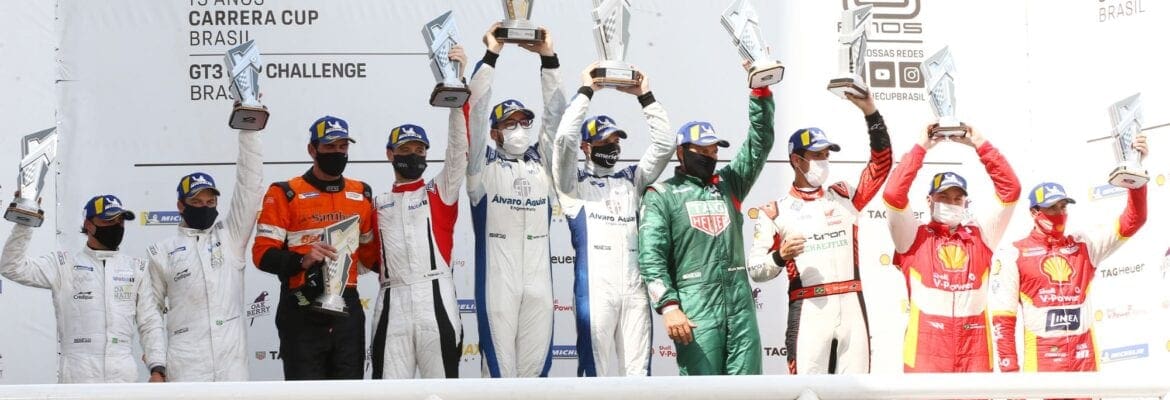 Pódio Carrera Cup (300 km de Goiânia - Porsche Cup Endurance Series)