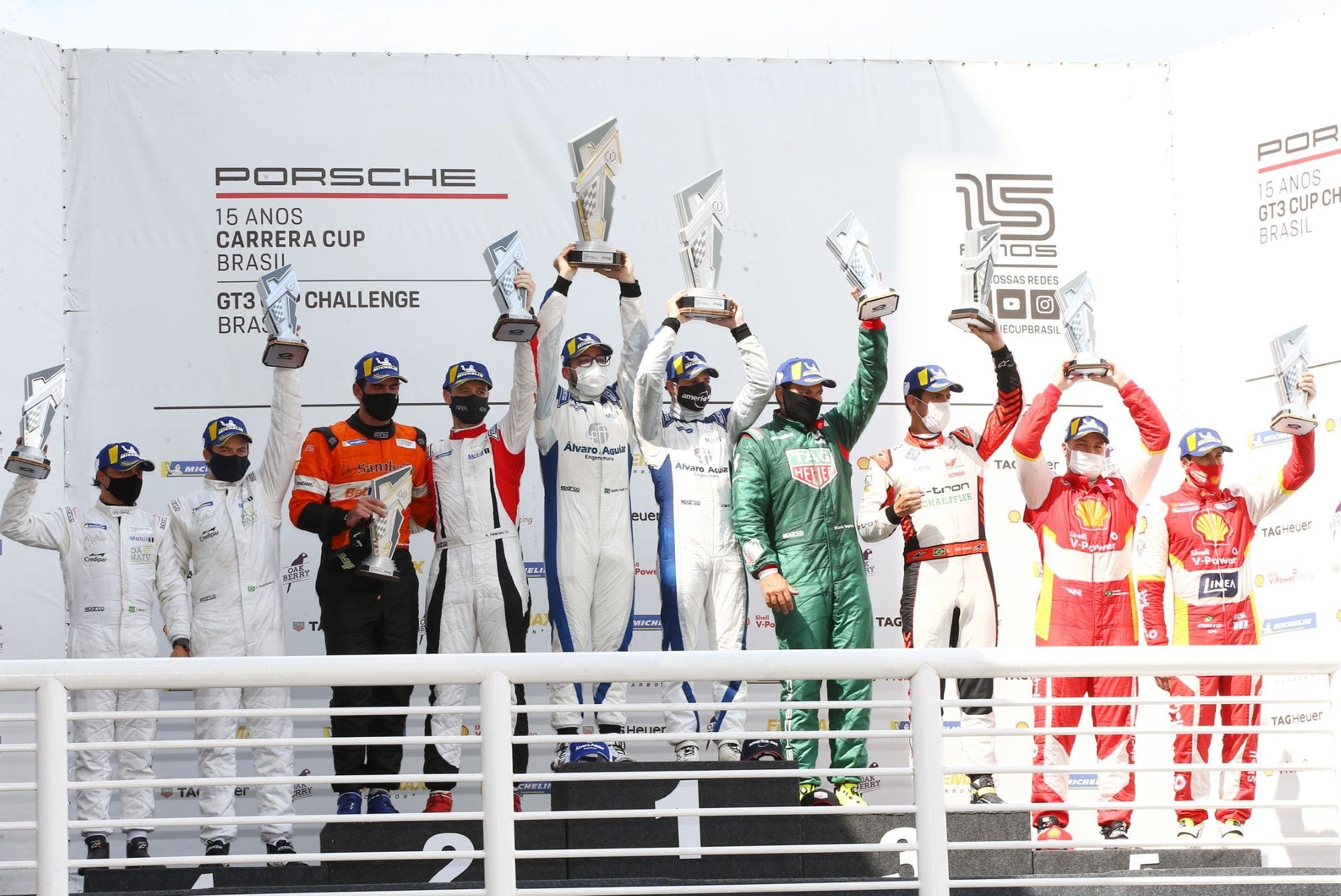 Pódio Carrera Cup (300 km de Goiânia - Porsche Cup Endurance Series)