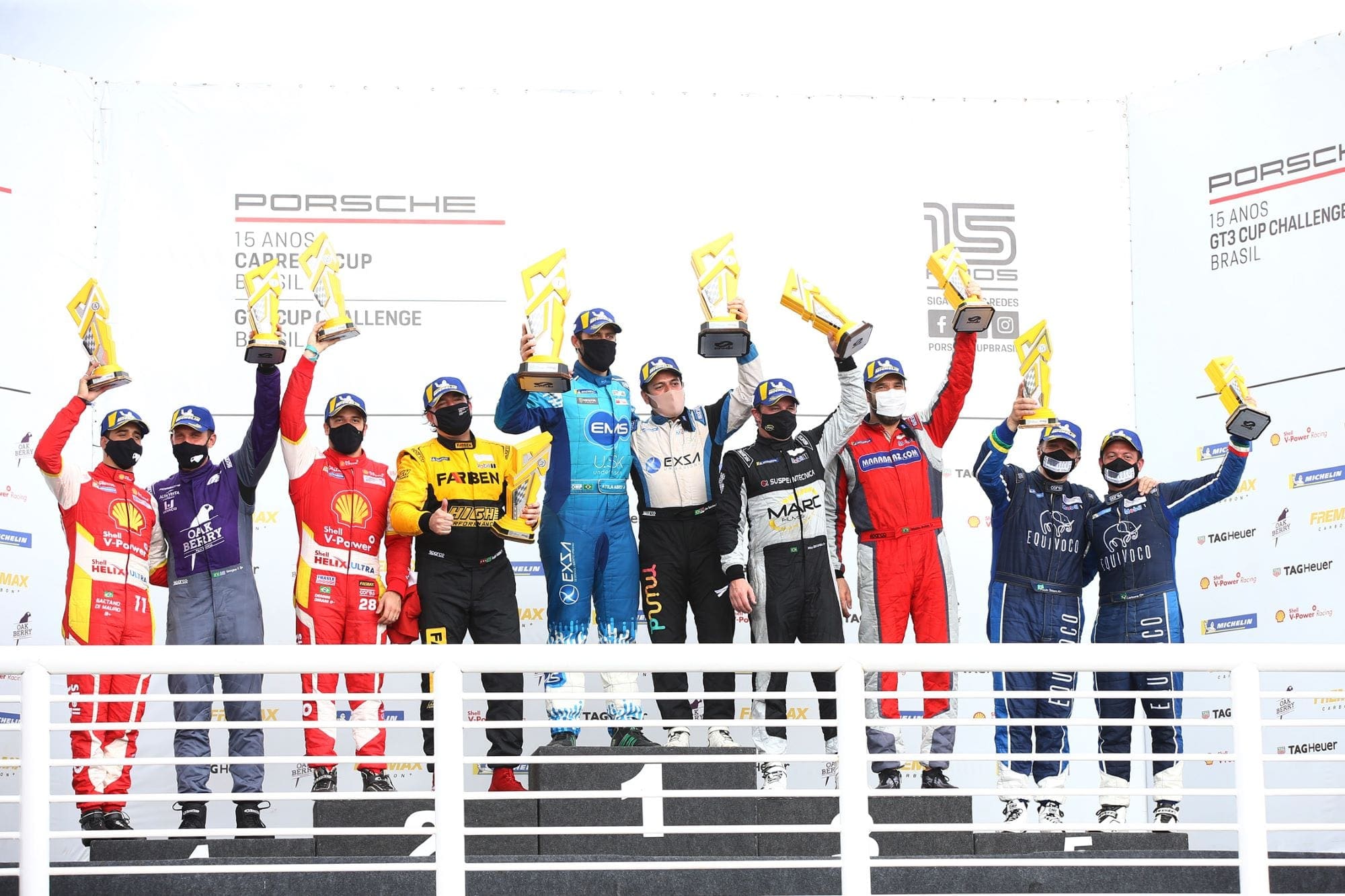 Pódio GT3 Sport (300 km de Goiânia - Porsche Cup Endurance Series)