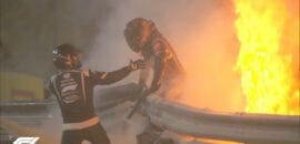 Haas de Grosjean explode em acidente impressionante na F1; veja as fotos