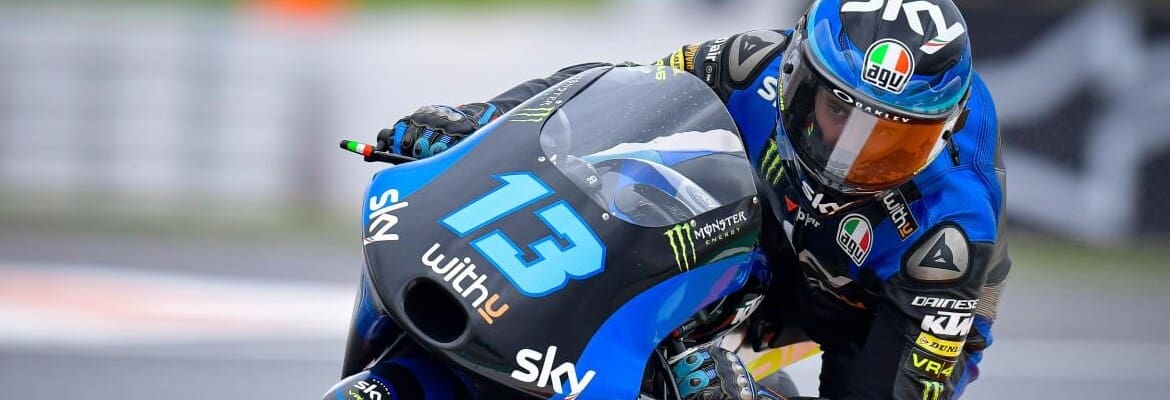 Com pista secando, Vietti lidera sexta-feira da Moto3 em Valência