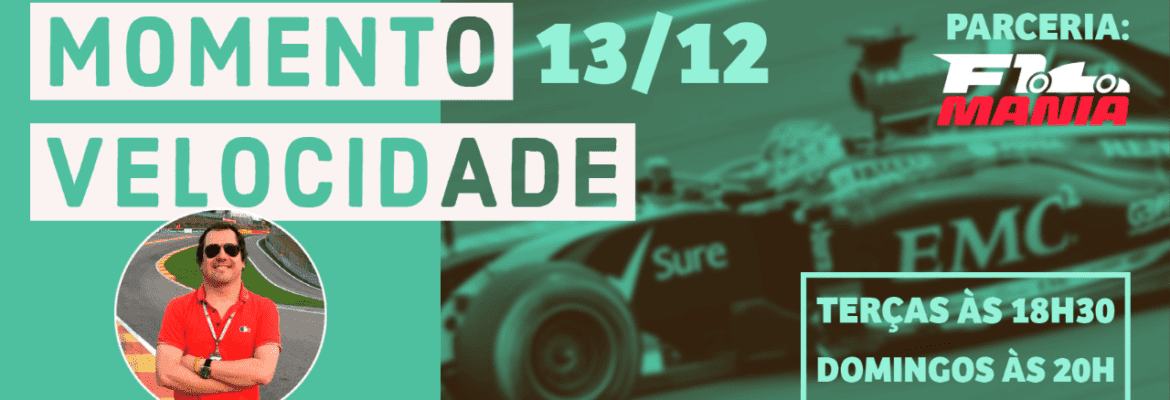 Assista ao Momento Velocidade deste domingo (13/12/2020)