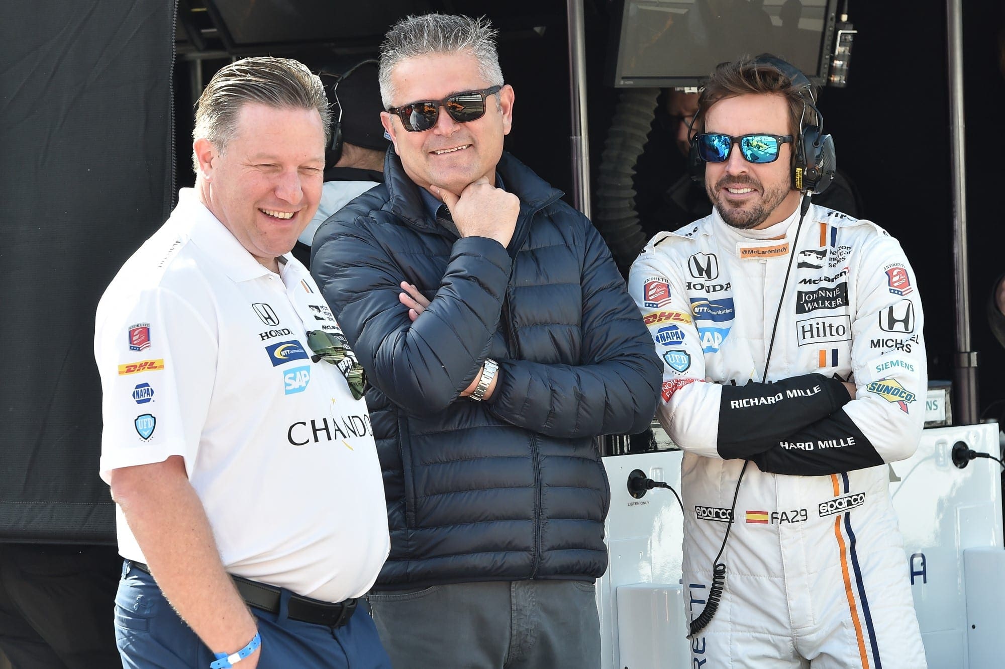 Brown, De Ferran e Alonso - IndyCar 500 Milhas