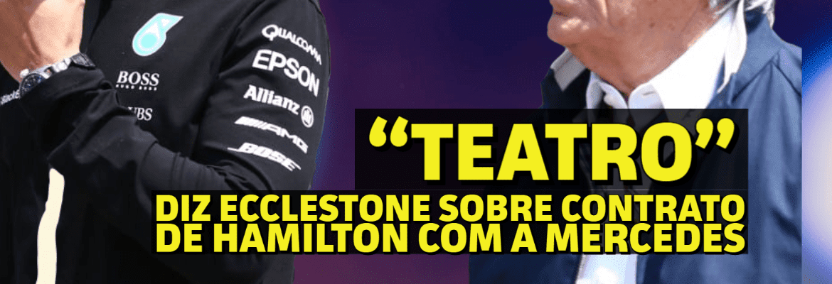Em Dia: “Teatro”, diz Ecclestone sobre demora na assinatura de Hamilton com a Mercedes Em Dia: “Teatro”, diz Ecclestone sobre demora na assinatura de Hamilton com a Mercedes