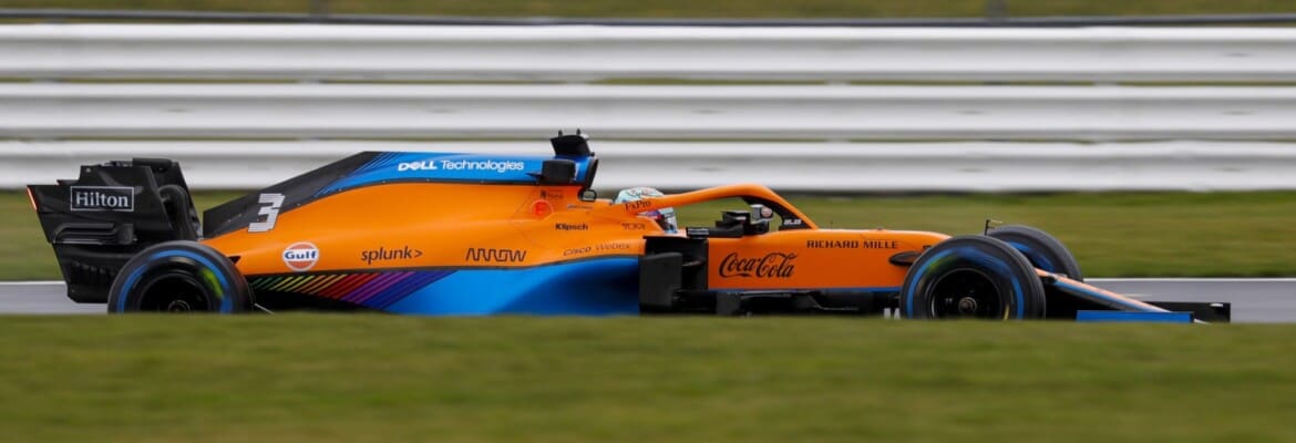 Galeria: primeiras imagens no McLaren MCL35M na pista de Silverstone Galeria: primeiras imagens no McLaren MCL35M na pista de Silverstone