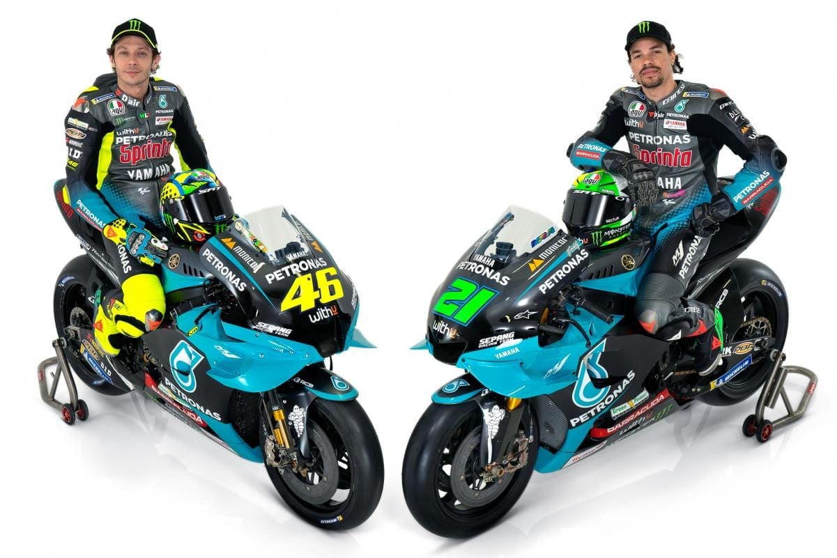 Valentino Rossi e Franco Morbidelli - Apresentação Petronas Yamaha SRT MotoGP 2021