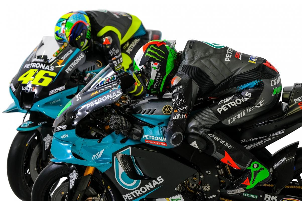 Valentino Rossi e Franco Morbidelli - Apresentação Petronas Yamaha SRT MotoGP 2021