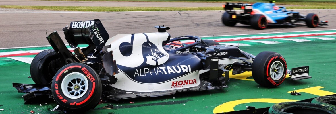 Galeria: imagens do acidente de Tsunoda no quali da F1 em Ímola