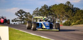 Kiko Porto disputa etapa da USF2000 em St. Petersburg, pista de rua na qual venceu no ano passado