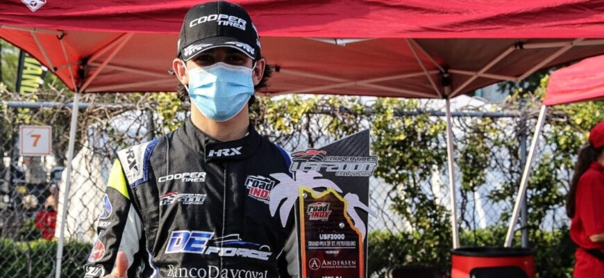 Kiko Porto busca liderança da USF2000 no circuito misto de Indianápolis após 2º lugar em St. Pete