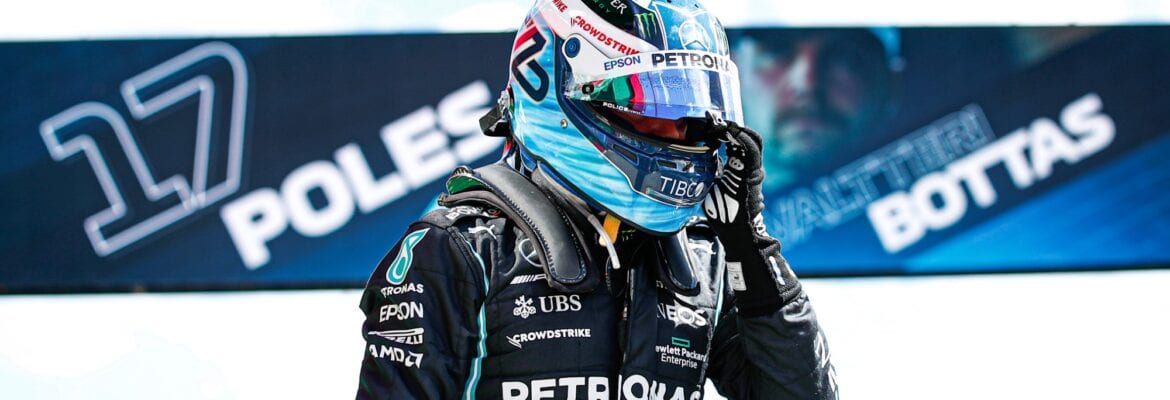 “Estou definitivamente muito feliz”, diz Bottas após conquistar a pole do GP de Portugal de F1