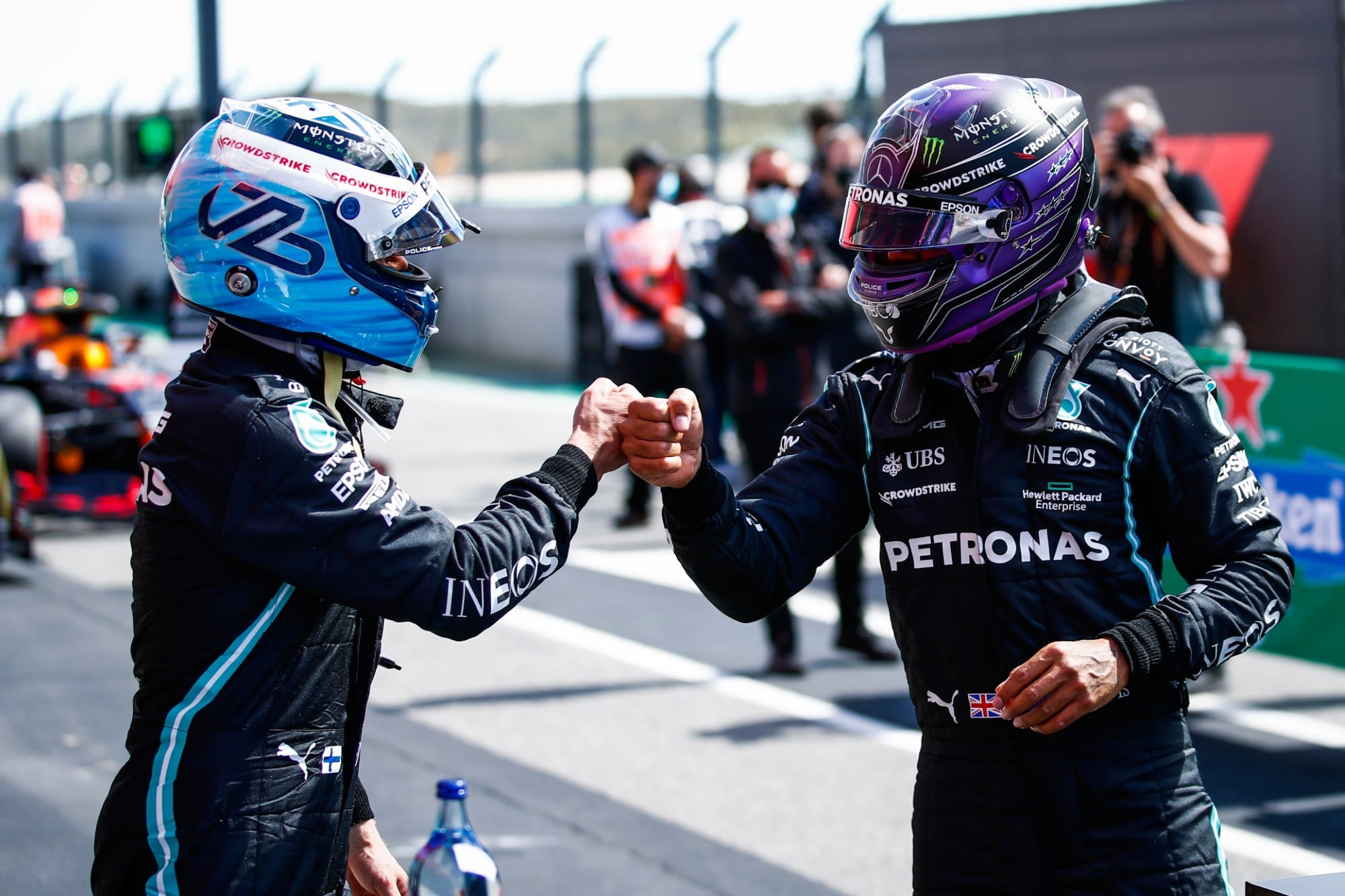 Valtteri Bottas e Lewis Hamilton - GP de Portugal F1 2021