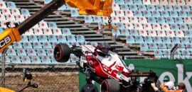 Galeria: imagens do abandono de Raikkonen no GP de Portugal de F1
