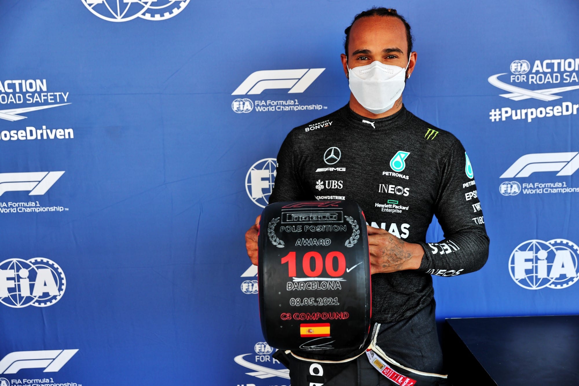 Galeria: veja as imagens da pole 100 de Hamilton na F1 Lewis Hamilton (Mercedes) GP da Espanha F1 2021