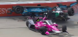 Indy: Conor Daly capota na largada da etapa do Texas