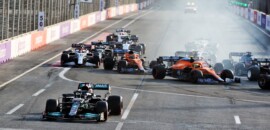 Verstappen viu pelo celular a saída de Hamilton na relargada em Baku na F1