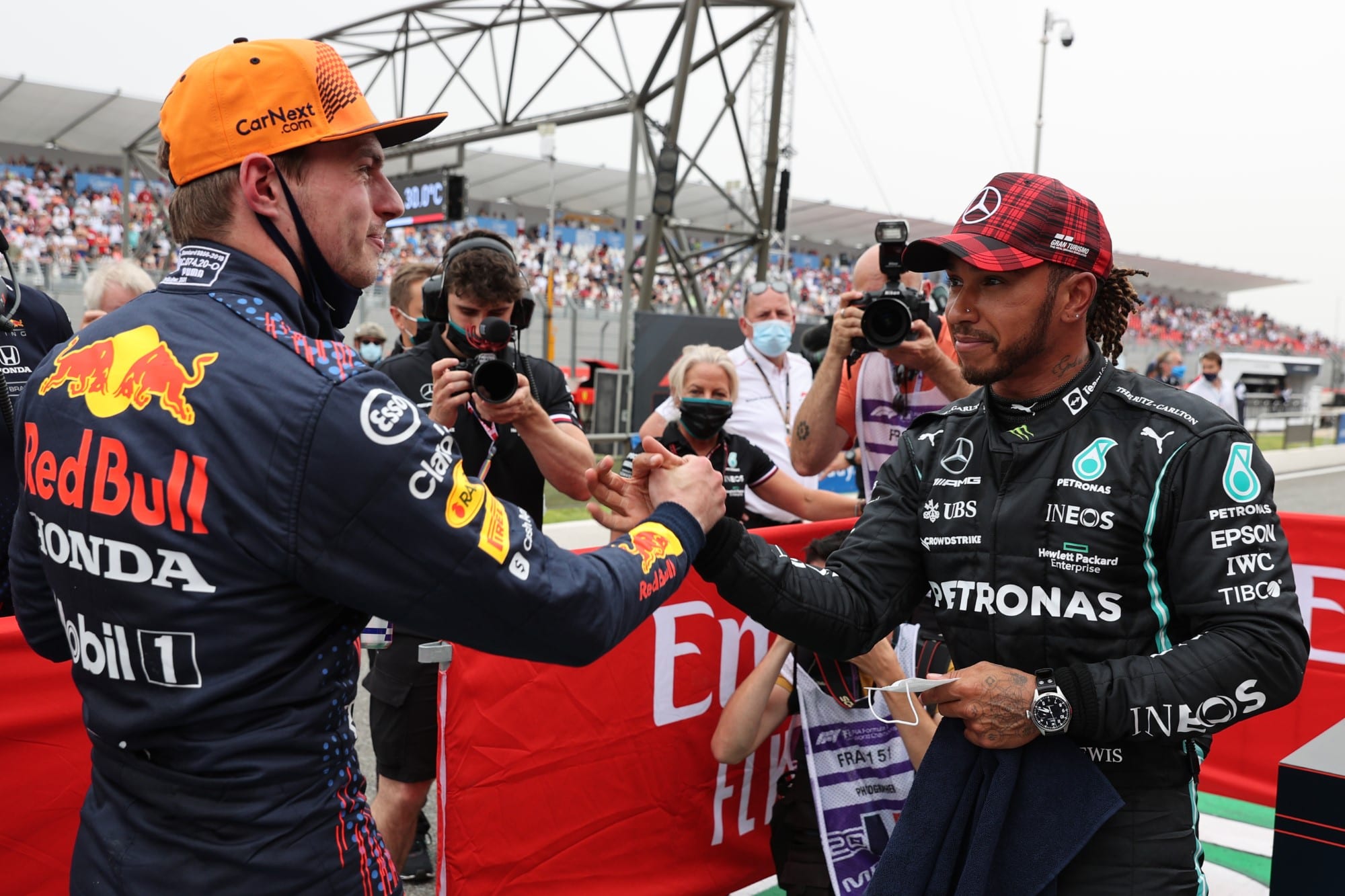 Max Verstappen e Lewis Hamilton - GP da França F1 2021