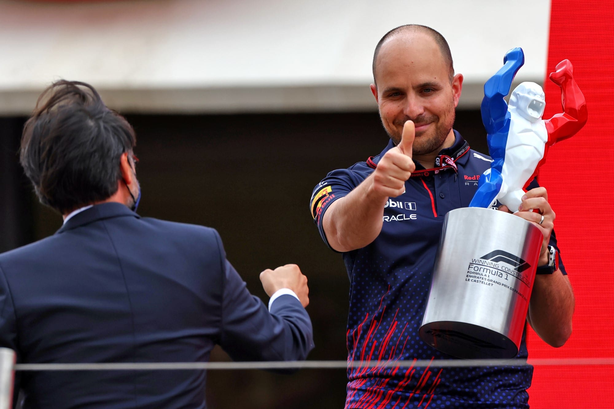Gianpiero Lambiase (Red Bull) Pódio - GP da França F1 2021