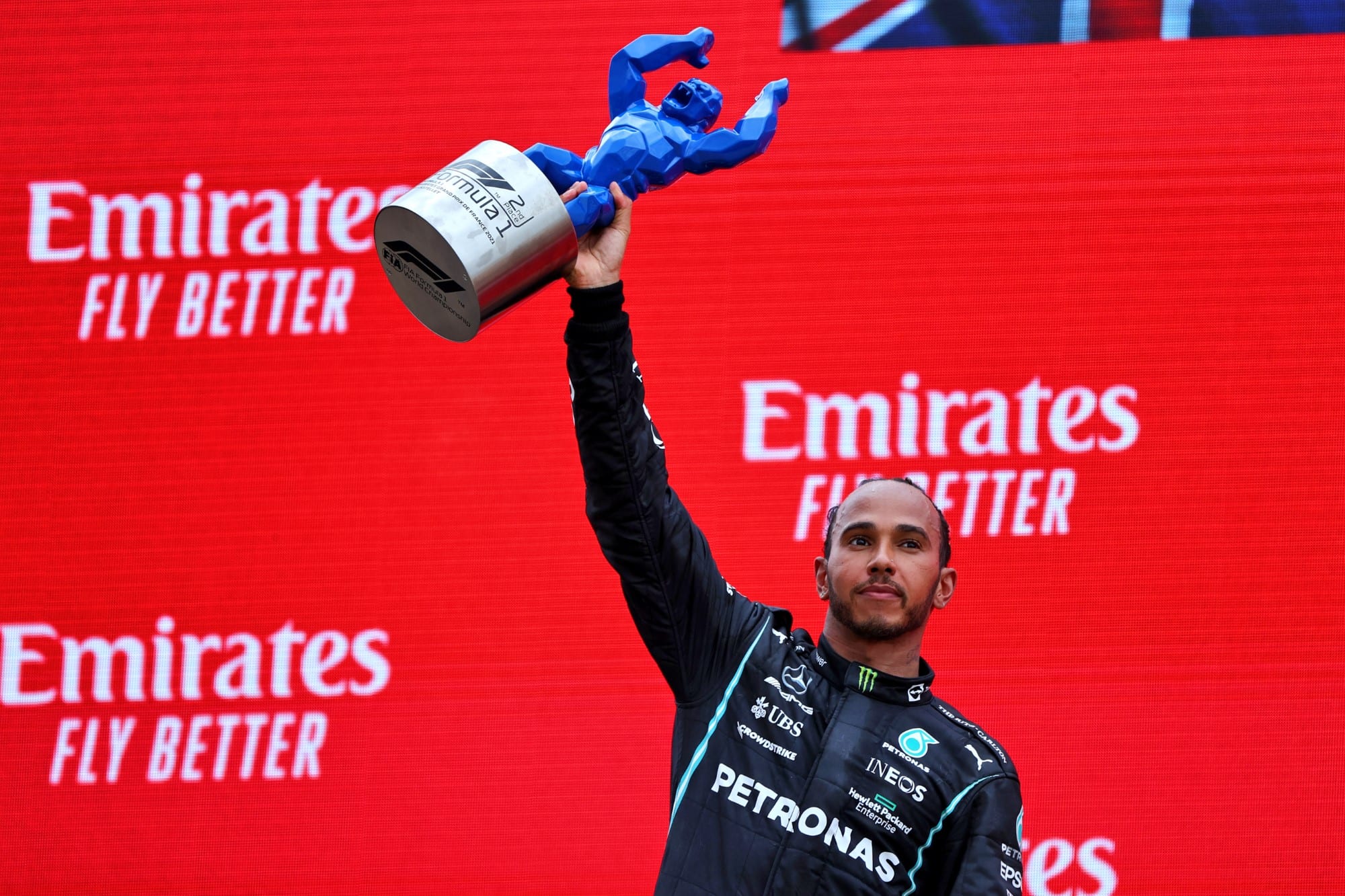 Lewis Hamilton (Mercedes) Pódio - GP da França F1 2021