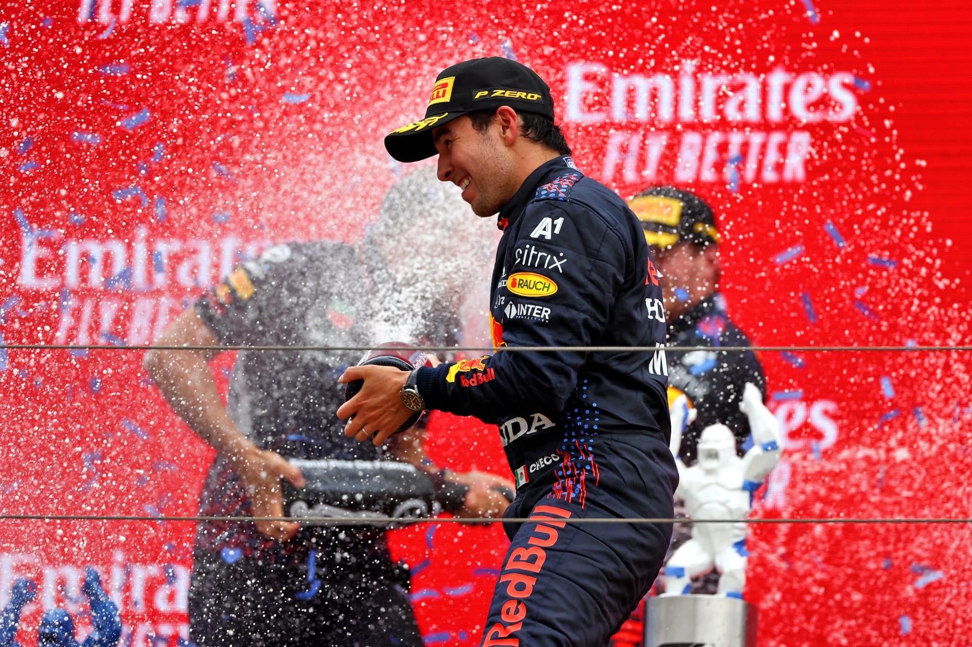 Sergio Perez (Red Bull) Pódio - GP da França F1 2021