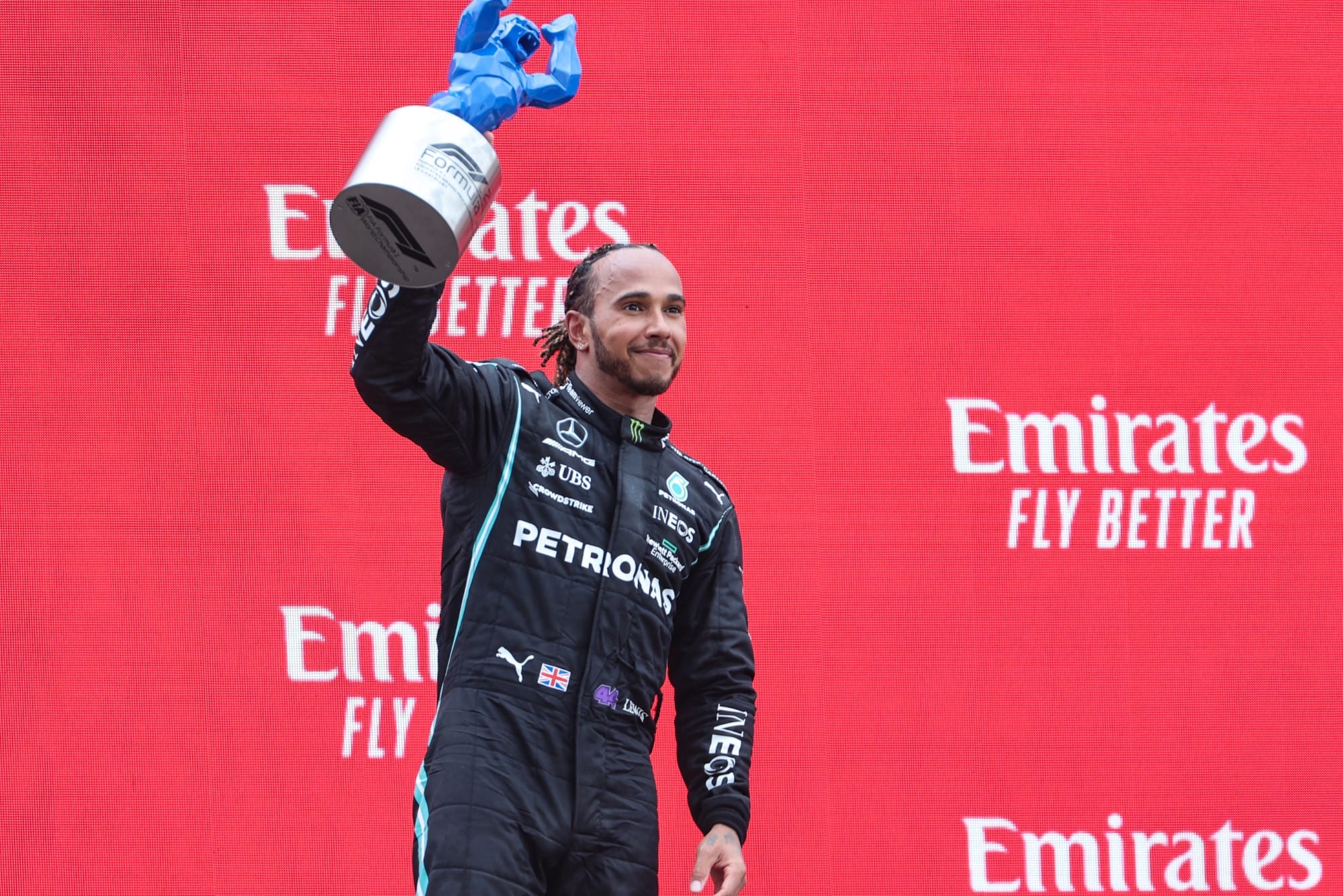Lewis Hamilton (Mercedes) Pódio - GP da França F1 2021