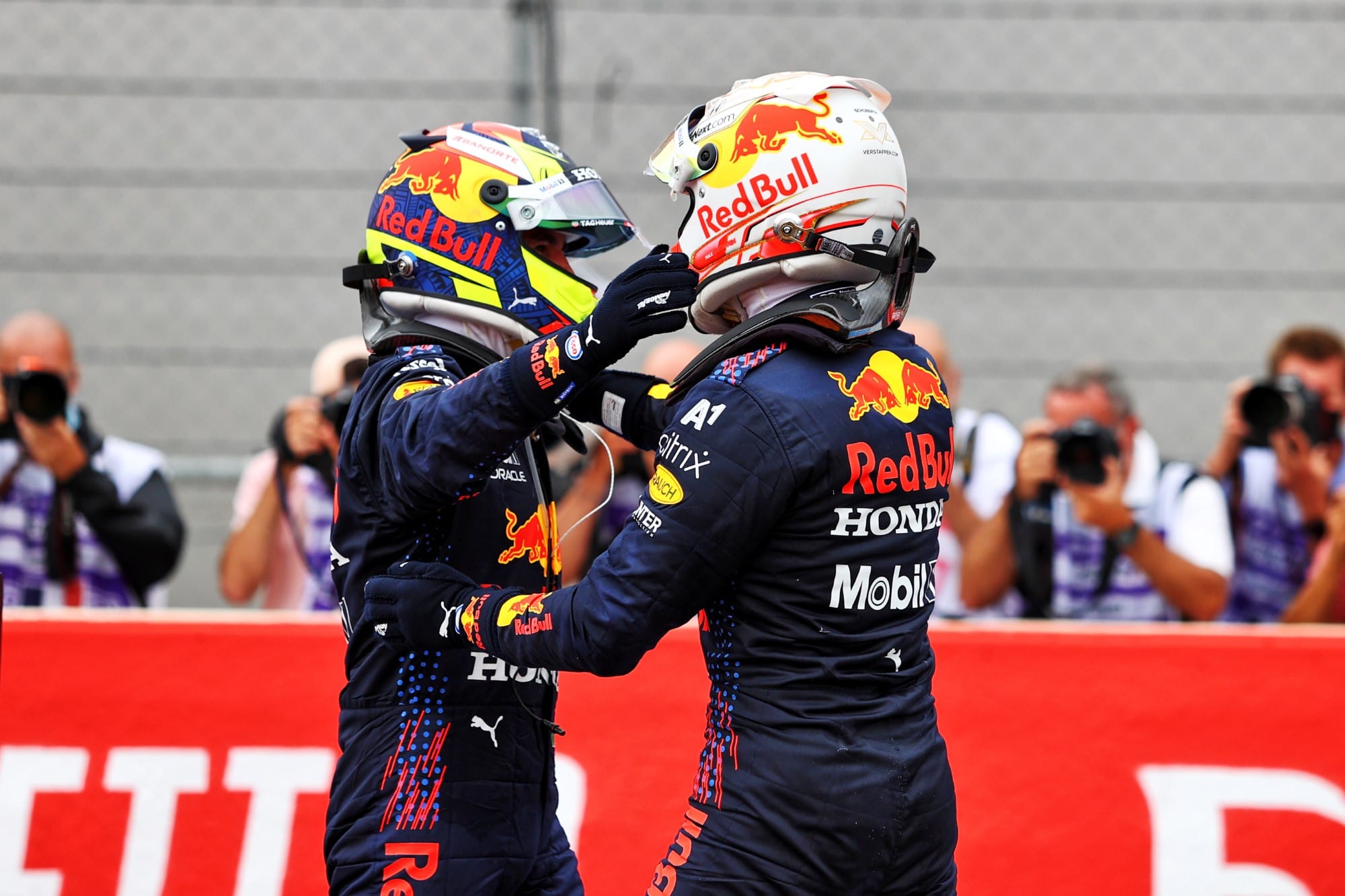 Max Verstappen e Sergio Perez (Red Bull) Pódio - GP da França F1 2021