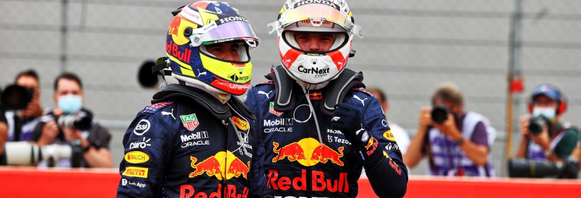 Max Verstappen e Sergio Perez (Red Bull) Pódio - GP da França F1 2021