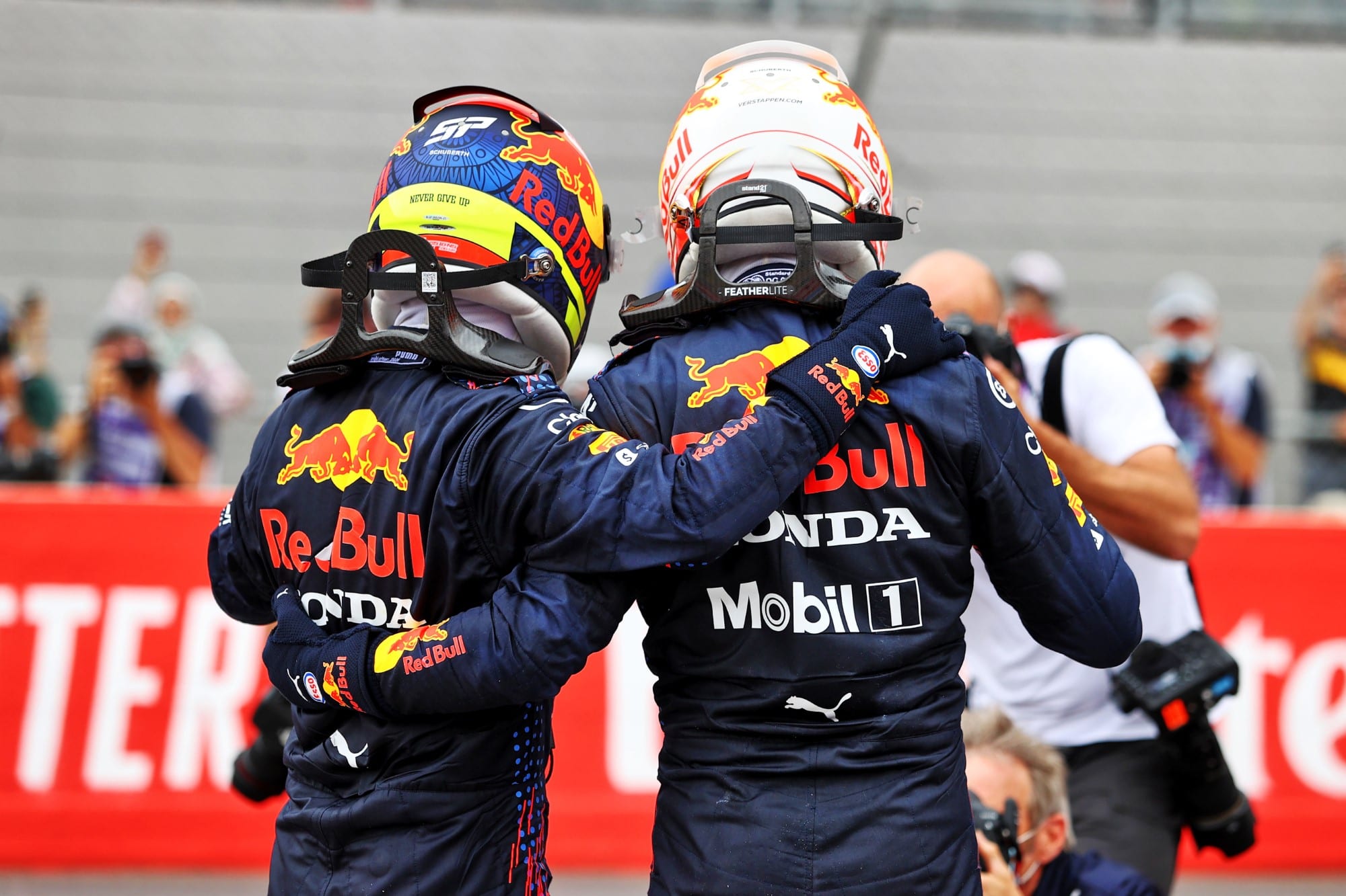 Max Verstappen e Sergio Perez (Red Bull) Pódio - GP da França F1 2021