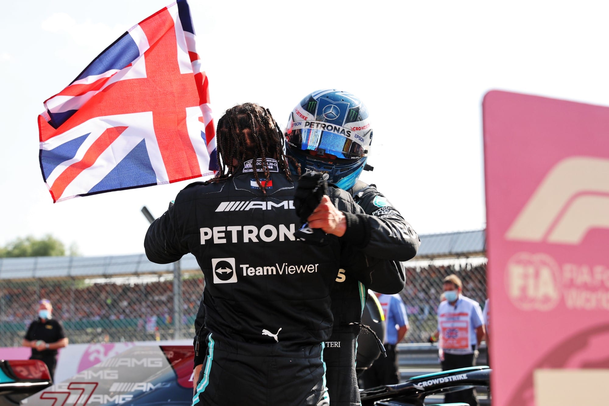 Galeria: as imagens da vitória de Hamilton no GP da Inglaterra de F1 Lewis Hamilton e Valtteri Bottas - GP da Inglaterra F1 2021