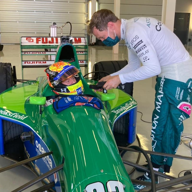 Foto: Mick Schumacher pilota Jordan 191 em que pai Michael fez estreia em 1991 Foto: Mick Schumacher pilota Jordan 191 em que pai Michael fez estreia em 1991