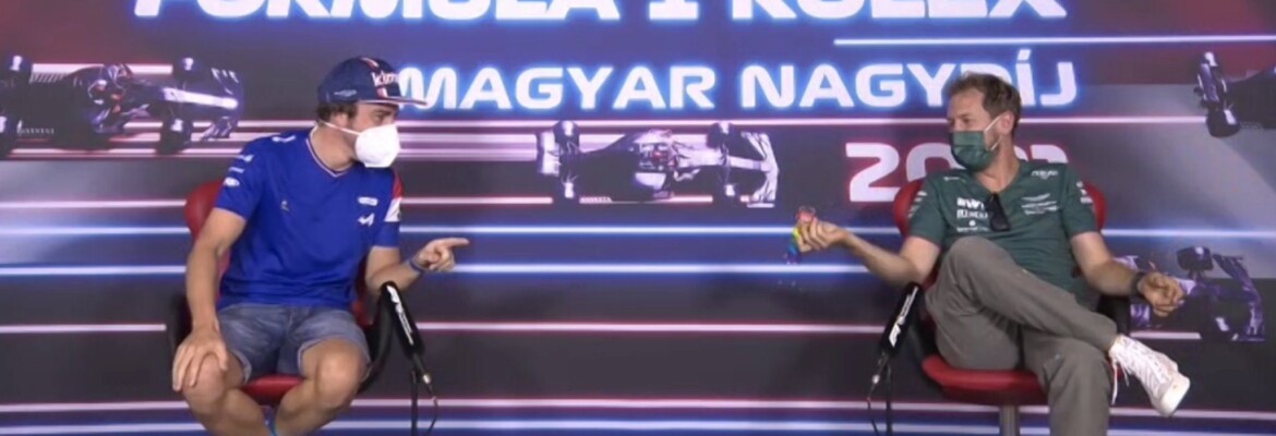 Surpresa de Vettel por aniversário de Alonso na coletiva da F1 dá errado