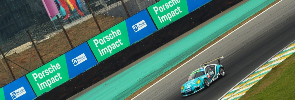 Mascarello aparece na bandeira quadriculada e é pole na Porsche GT3 Cup