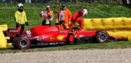 Ferrari F1 trocou chassi do carro de Leclerc após acidente na sexta-feira