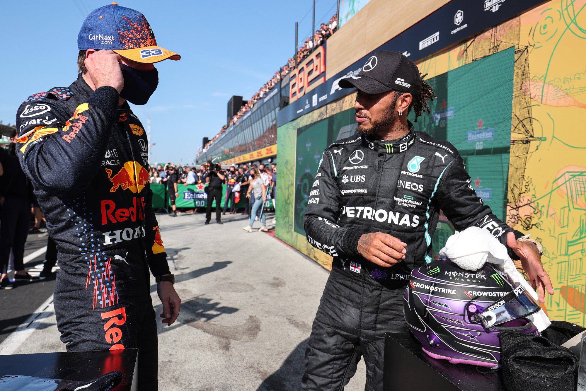 Lewis Hamilton e Max Verstappen, GP da Holanda, Zandvoort, Fórmula 1 2021