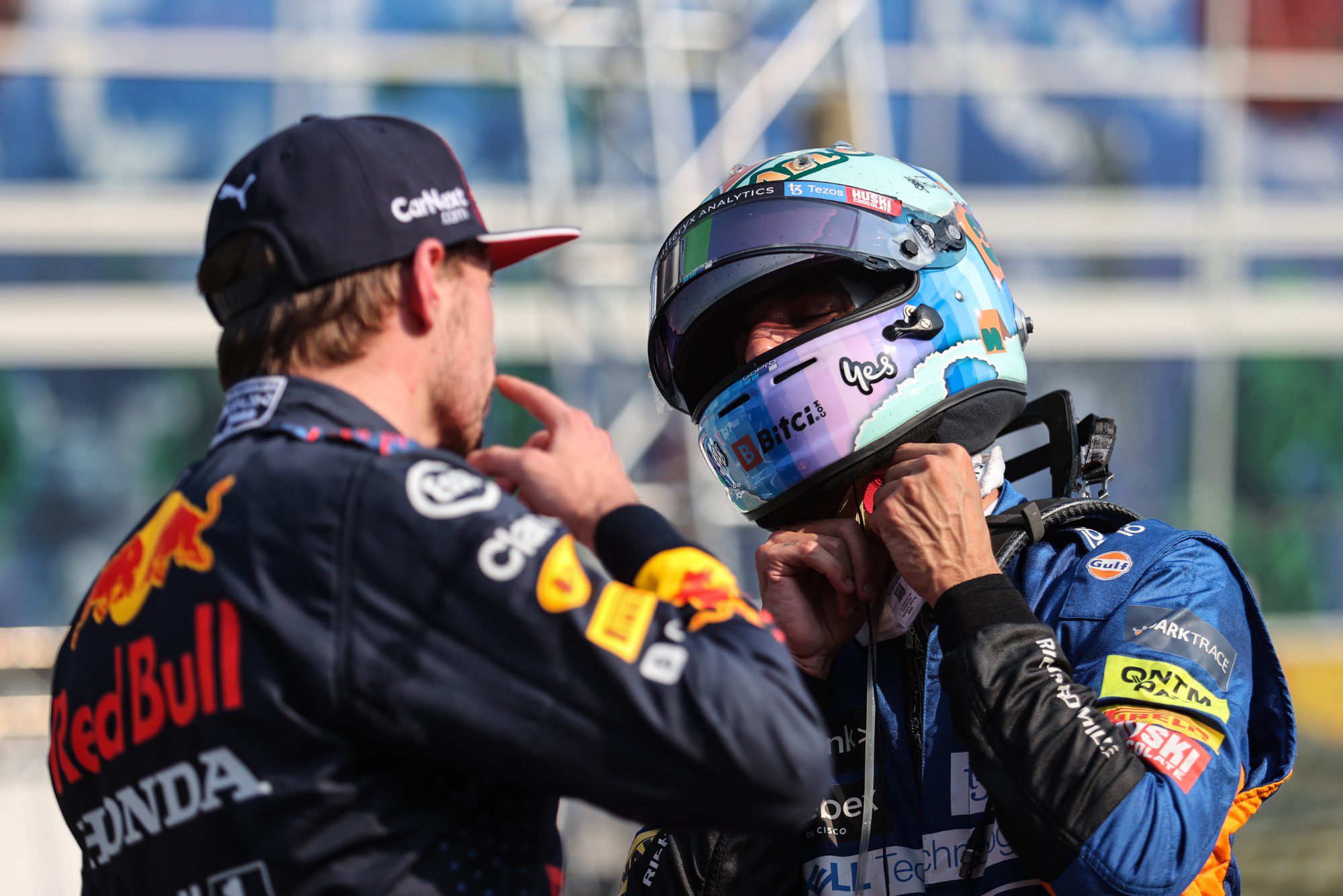 Daniel Ricciardo e Max Verstappen, Corrida de Qualificação, GP da Itália, Monza, Fórmula 1 2021