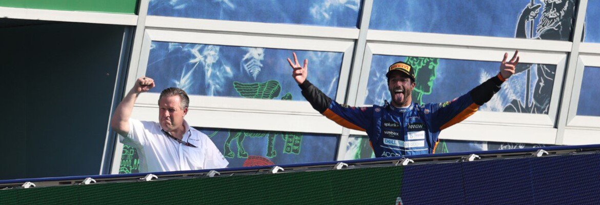 Zak Brown e Daniel Ricciardo, Pódio, GP da Itália, Monza, Fórmula 1 2021