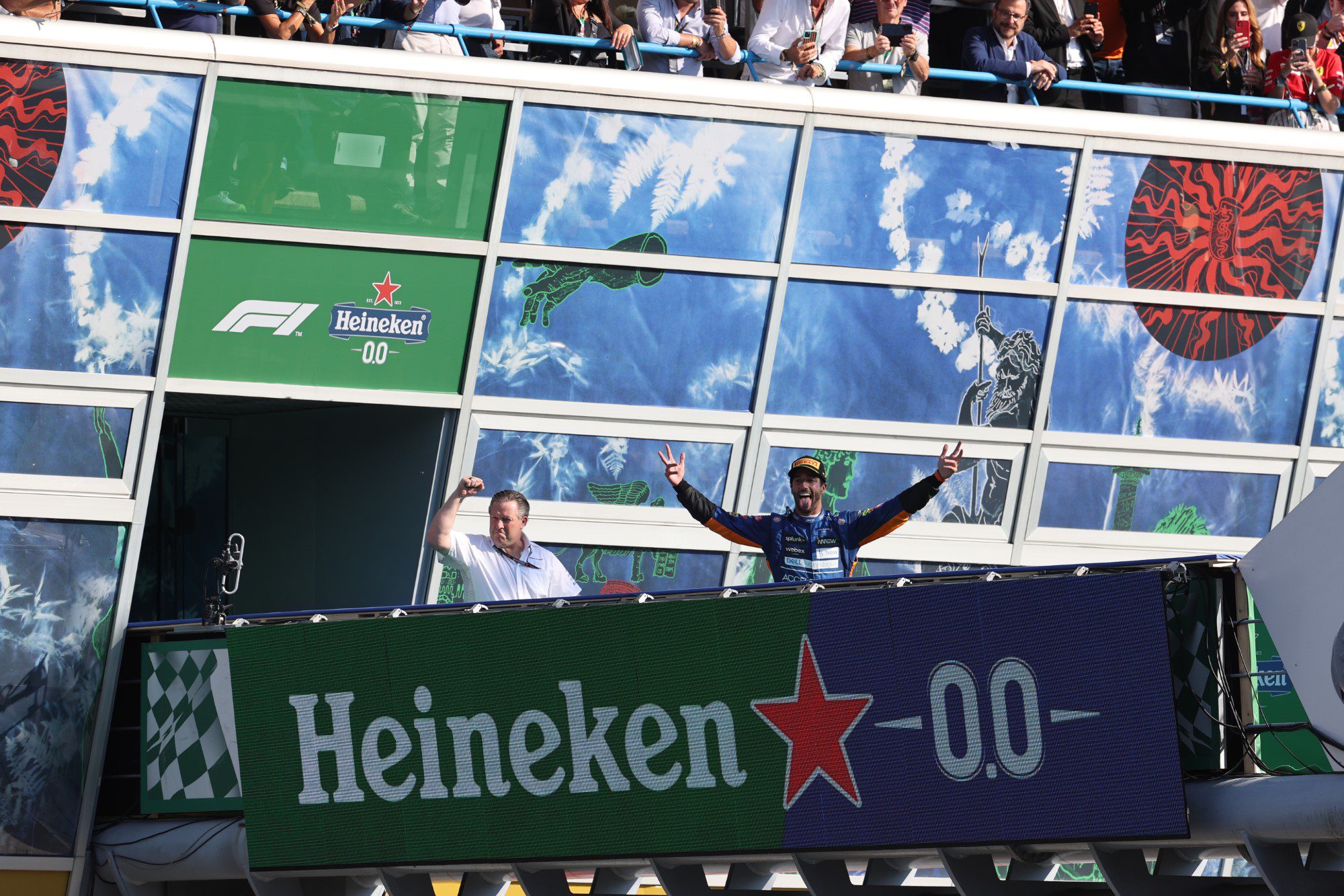 Zak Brown e Daniel Ricciardo, Pódio, GP da Itália, Monza, Fórmula 1 2021