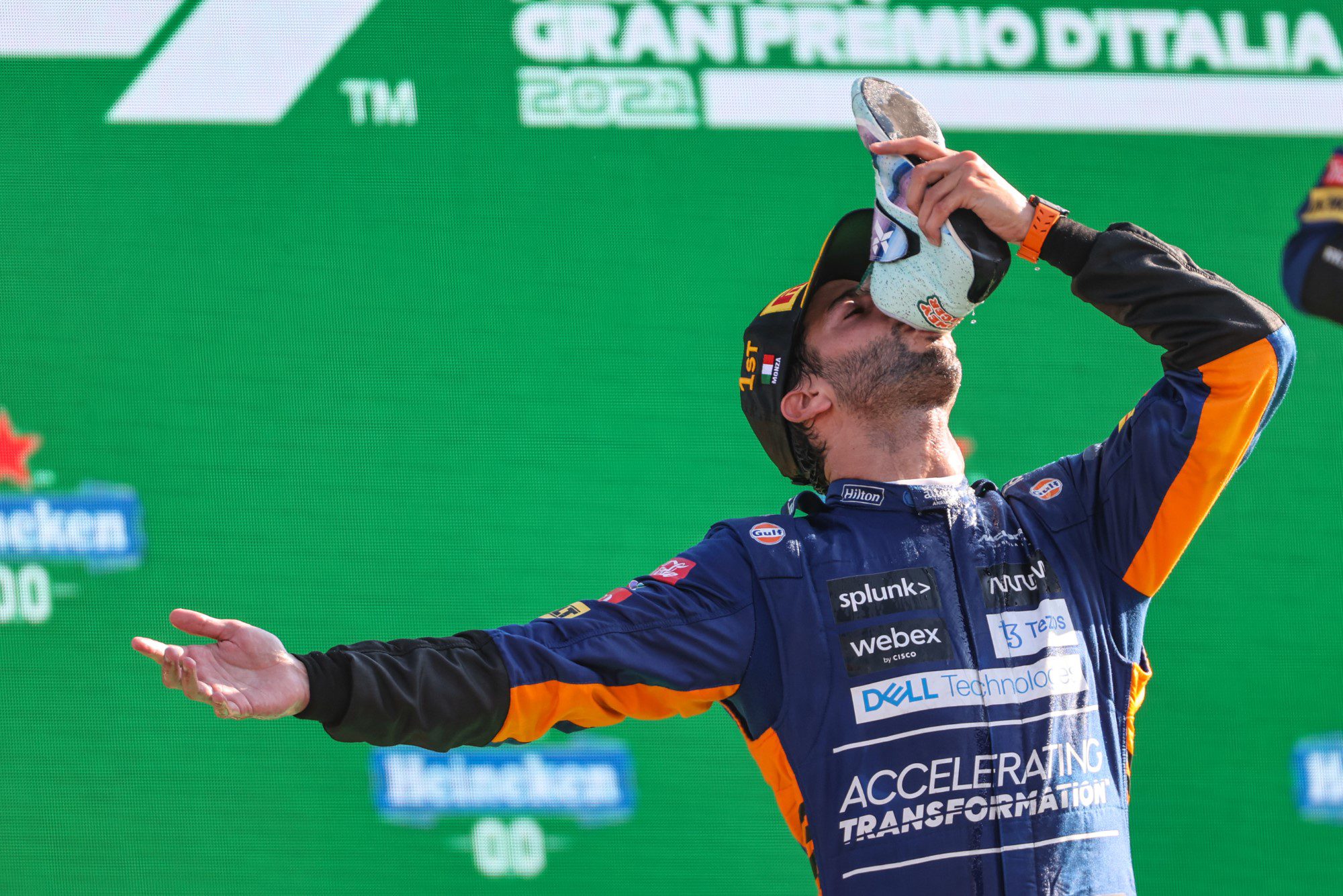 Daniel Ricciardo, Shoey, GP da Itália, Monza, Fórmula 1 2021