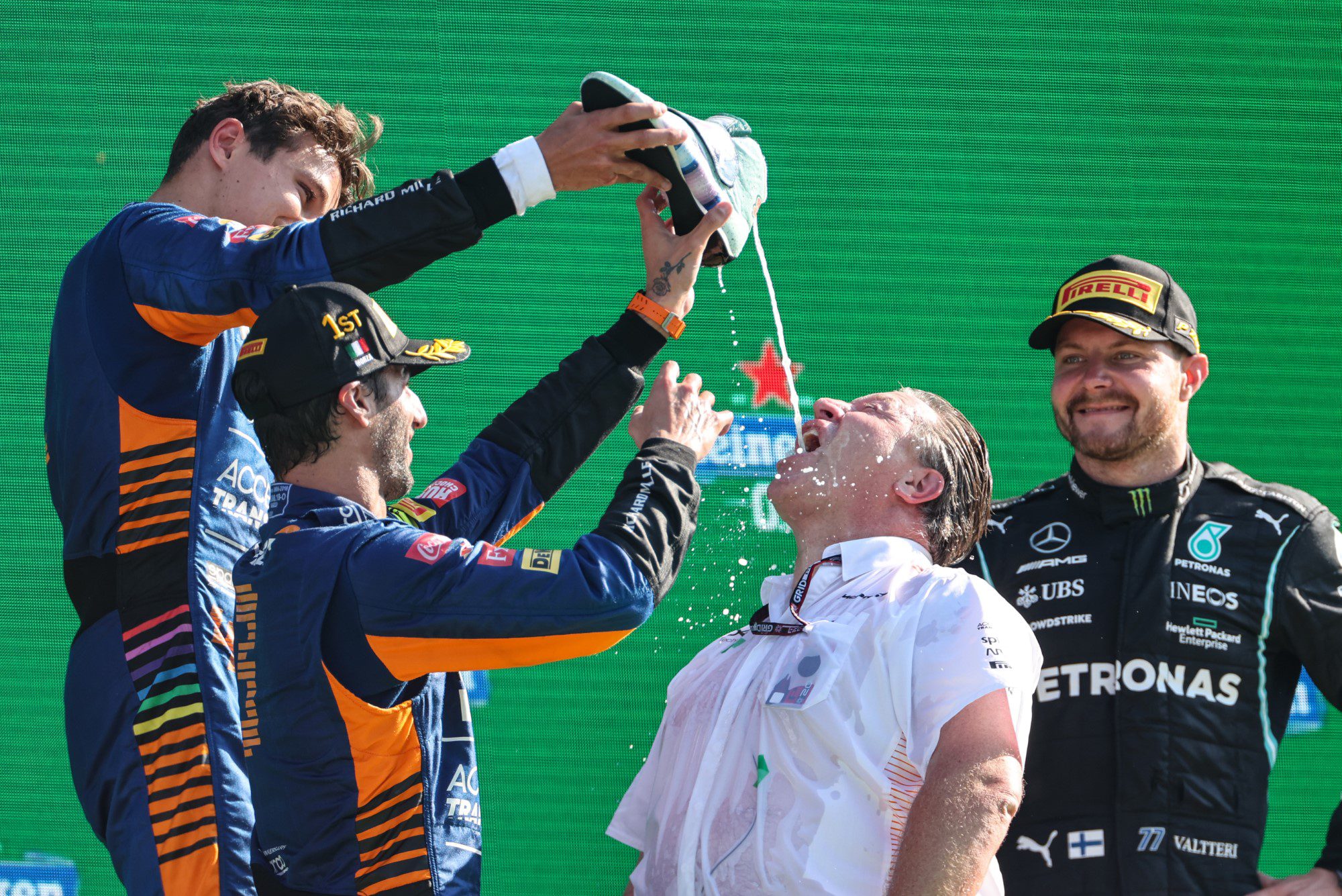 Zak Brown, Shoey, GP da Itália, Monza, Fórmula 1 2021