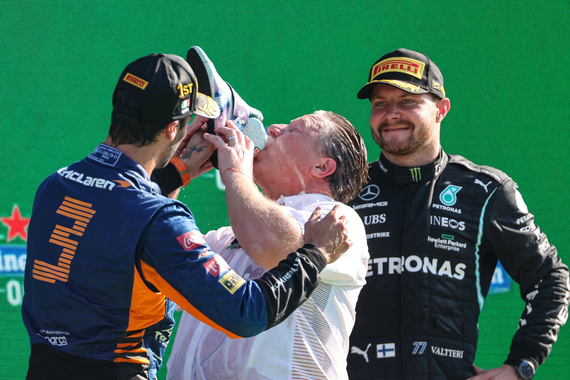 Zak Brown, Shoey, GP da Itália, Monza, Fórmula 1 2021