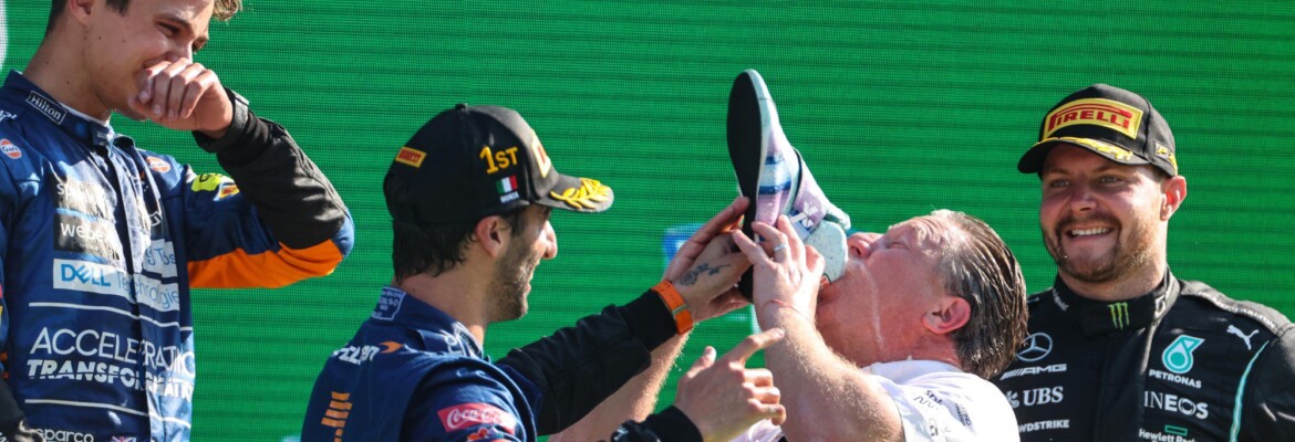 F1: Brown testa McLaren que Ricciardo usou para vencer o GP da Itália em 2021: “Um dia incrível”